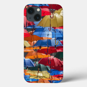 Farbenfrohe Regenschirme in himmelblau-orange rot Case-Mate iPhone Hülle