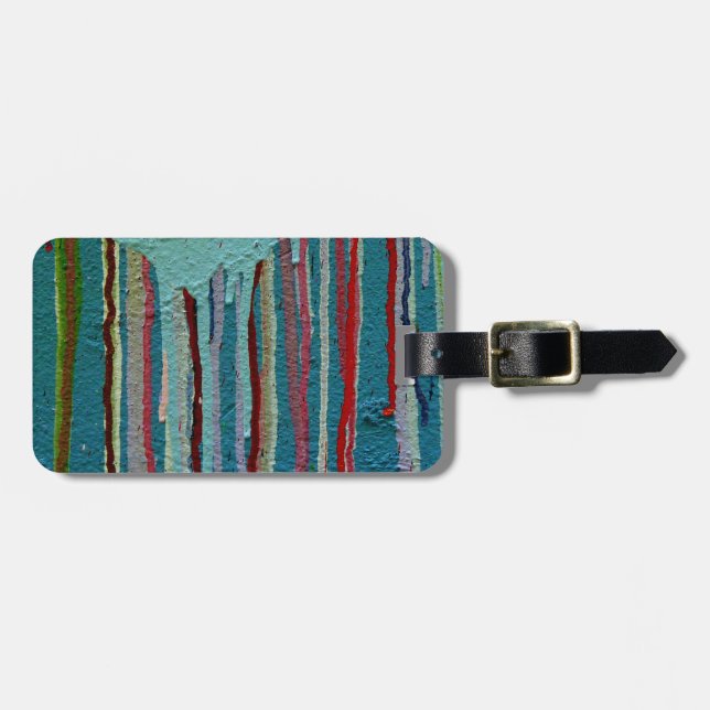 Farbenfrohe Reise-Tag. Gepäckanhänger (Vorderseite horizontal)