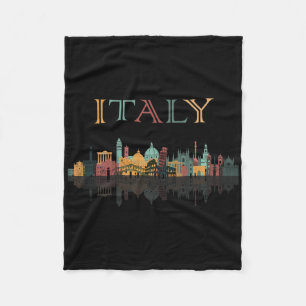 Farbenfrohe Reisen durch Italien Familie Shirt Eur Fleecedecke