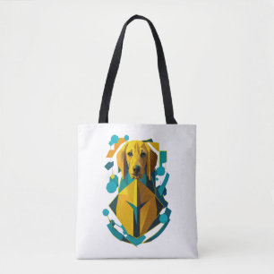 Farbenfrohe Retriever Kunst Tasche