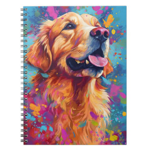 Farbenfrohe Retriever Notizblock