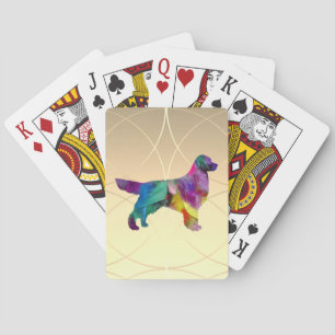 Farbenfrohe Retriever Spielkarten