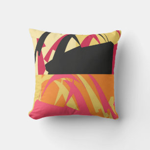Farbenfrohe Retro Abstrakt Art Kissen