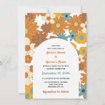 Farbenfrohe Retro-Blume der 60er 70er Jahre