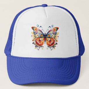 Farbenfrohe Retro-Butterfly Truckerkappe