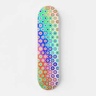 Farbenfrohe Retro Circles Skateboard