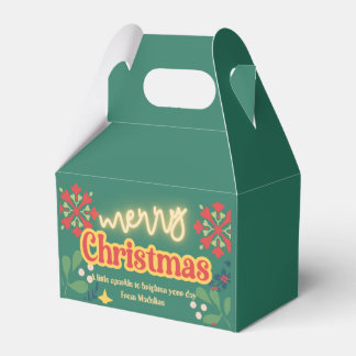 Farbenfrohe Retro der modernen Weihnachtszeit-Part Geschenkschachtel