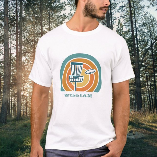 Farbenfrohe Retro Disk Golf T-Shirt (Von Creator hochgeladen)