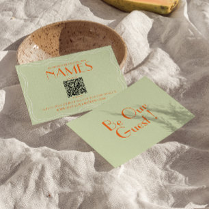 Farbenfrohe Retro Fett Vintage QR-Hochzeit RSVP Karte