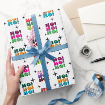 Farbenfrohe Retro HO HO Weihnachtsfunkel