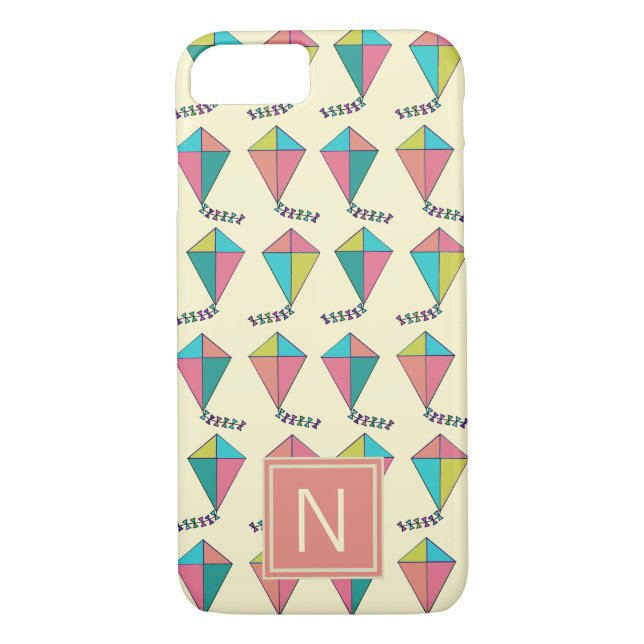 Farbenfrohe Retro Kite Muster Case-Mate iPhone Hülle (Rückseite)