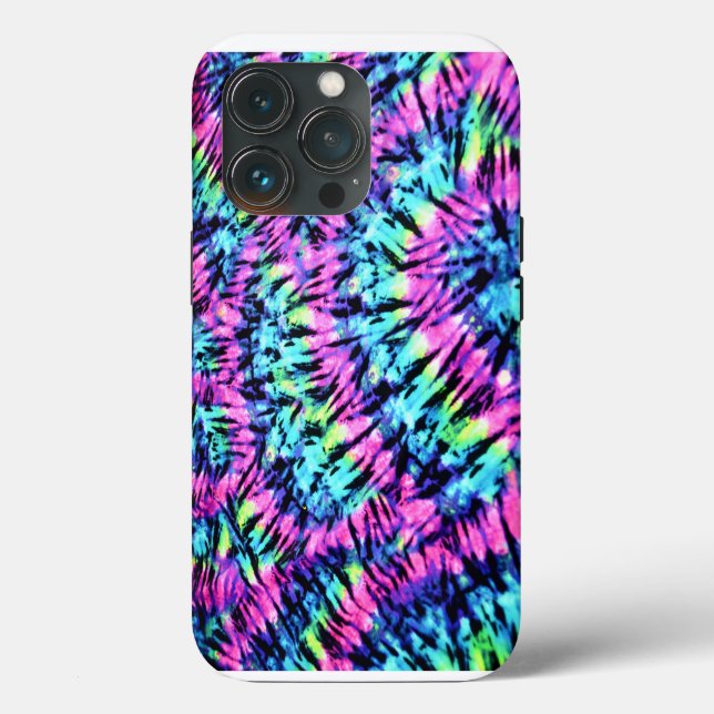 Farbenfrohe Retro-Krawatte Case-Mate iPhone Hülle (Rückseite)