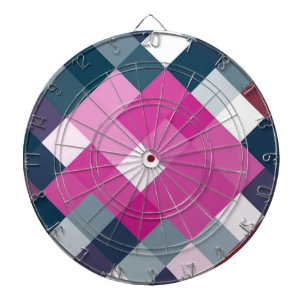 Farbenfrohe Retro Nahtlose Diamantenkunst Dartscheibe