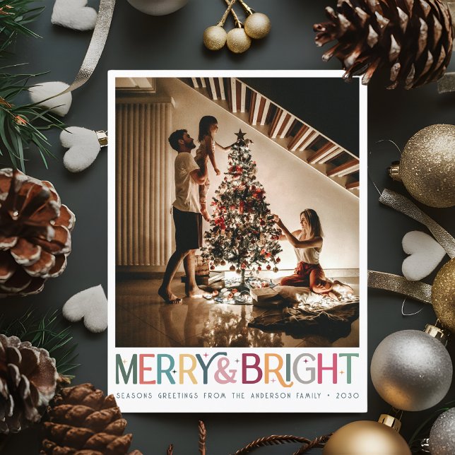 Farbenfrohe Retro Niedlich Stars Urlaub Karte (Von Creator hochgeladen)