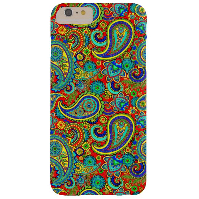 Farbenfrohe Retro Paisley Case-Mate iPhone Hülle (Rückseite)