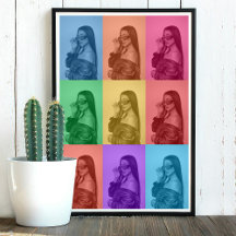 Farbenfrohe Retro Pop Modernes Foto Grill