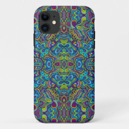 Farbenfrohe Retro Psychedelische Abstrakte Wirbel  Case-Mate iPhone Hülle