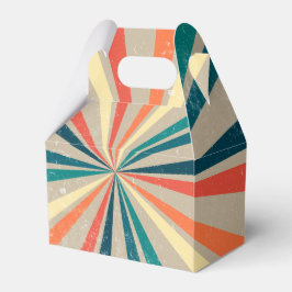 Farbenfrohe Retro-Regenbogen-Sonnenbrust Geschenkschachtel