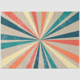 Farbenfrohe Retro-Regenbogen-Sonnenbrust Seidenpapier