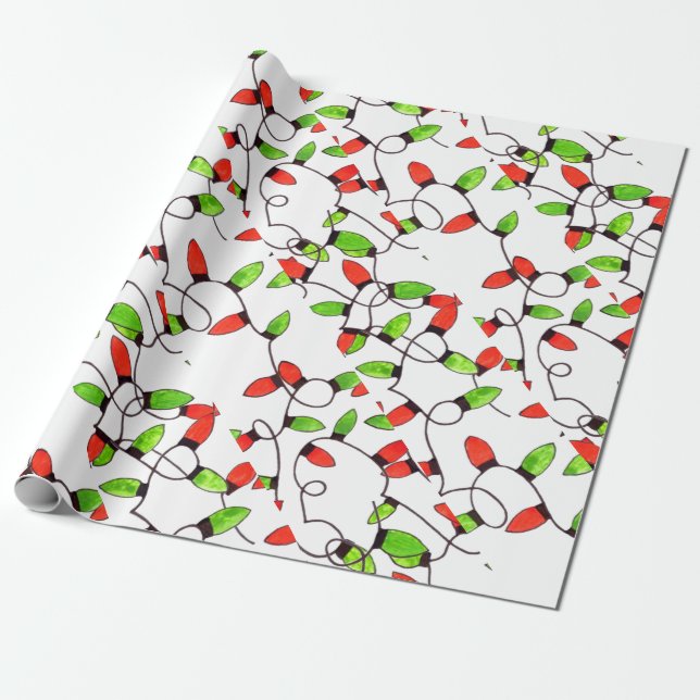Farbenfrohe Retro-Saitenbeleuchtung, Packpapier (Ungerollt)