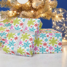 Farbenfrohe Retro-Schneeflocken Weihnachten