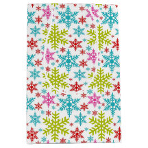 Farbenfrohe Retro-Schneeflocken Weihnachten