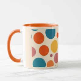 Farbenfrohe Retro Style Polka Dot Tasse