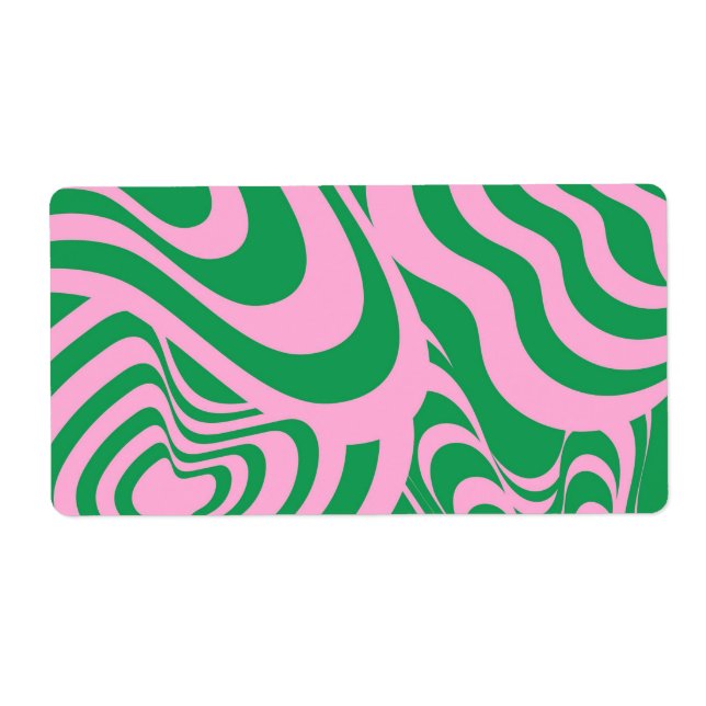 Farbenfrohe Retro Swirl Groovy Y2K Muster (Vorne)