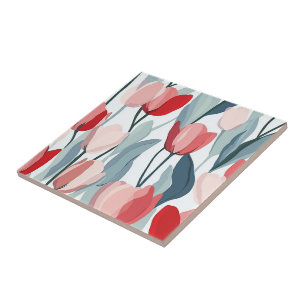 Farbenfrohe Retro Tulip Fliesen für Badezimmer Wän