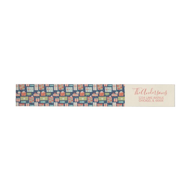 Farbenfrohe Retro Weihnachten-Geschenkboxen (Person)