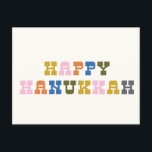 Farbenfrohe Retro Western Einfach Hanukkah Urlaub Postkarte<br><div class="desc">Feiern Sie das Festival der Lichter mit einer Touch Retro-Flair mit dieser farbenfrohen Western-inspiriert Hanukkah Urlaub Postkarte. Das Design zeichnet sich durch feine, lebendige Farben aus, kombiniert mit schlichten, klaren Linien, die das Wesen eines klassischen Westerns, der für Hanukkah neu erfunden wurde, einfangen. Diese Postkarte ist perfekt, um Familie und...</div>
