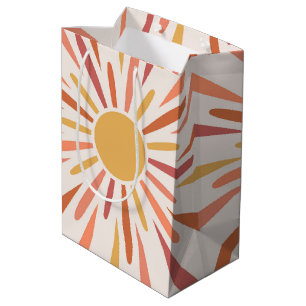 Farbenfrohe Retrodesign Mittlere Geschenktüte