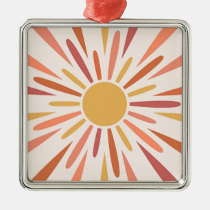 Farbenfrohe Retrodesign Ornament Aus Metall
