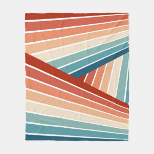 Farbenfrohe Retrostil, diagonale Regenbogenkonstru Fleecedecke