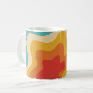 Farbenfrohe Retrostil, wirres Design Kaffeetasse