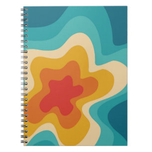 Farbenfrohe Retrostil, wirres Design Notizblock