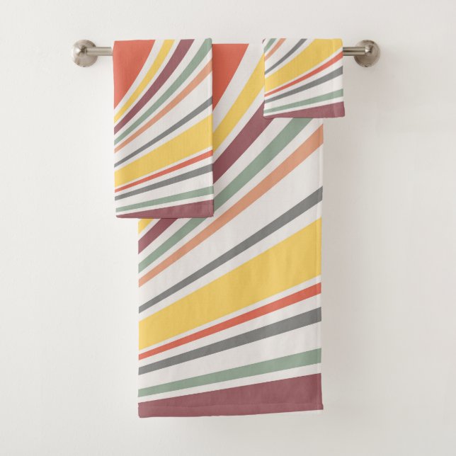 Farbenfrohe Retrovibes Badhandtuch Set (Insitu)