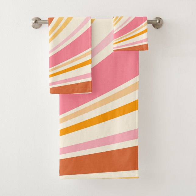 Farbenfrohe Retrovibes Badhandtuch Set (Insitu)