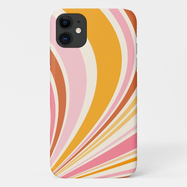 Farbenfrohe Retrovibes Case-Mate iPhone Hülle (Rückseite)