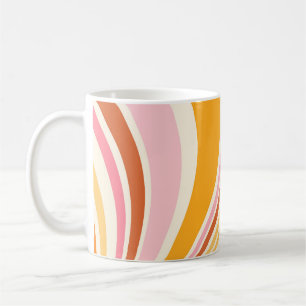 Farbenfrohe Retrovibes Kaffeetasse