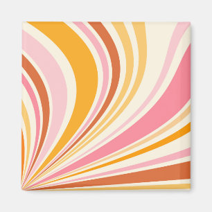 Farbenfrohe Retrovibes Magnet