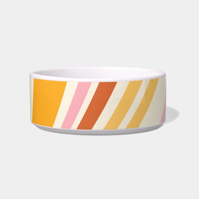 Farbenfrohe Retrovibes Napf (Vorderseite)