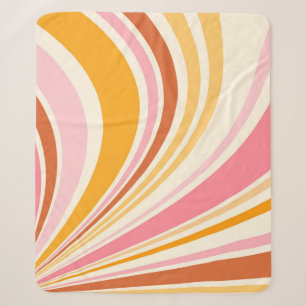 Farbenfrohe Retrovibes Sherpadecke