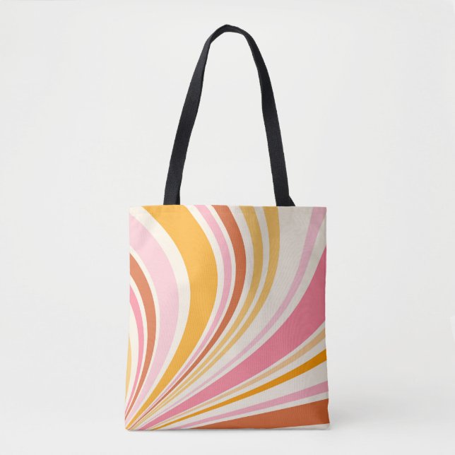 Farbenfrohe Retrovibes Tasche (Vorderseite)