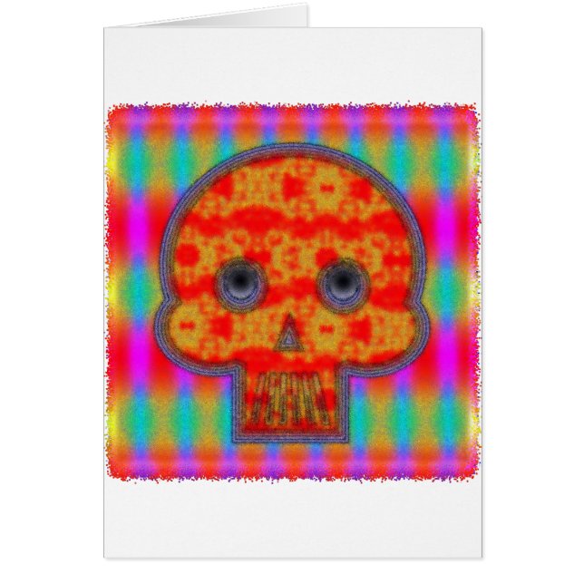 Farbenfrohe Robot Skull Painting (Vorne)