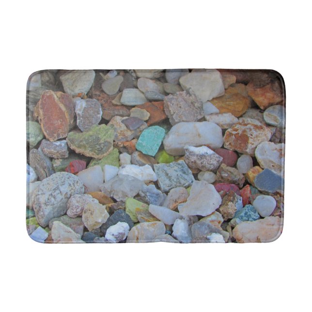 Farbenfrohe Rock and Gem Collection Foto Badematte (Vorderseite)