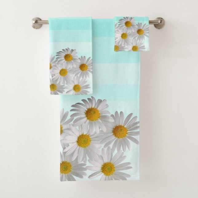 Farbenfrohe, romantische, Aquarellfarben Streifen, Badhandtuch Set (Insitu)