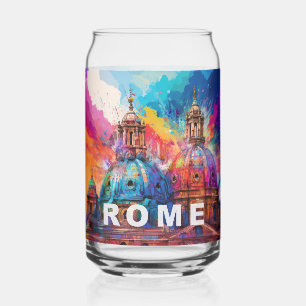 Farbenfrohe römische Kathedrale Skyline Dosenglas
