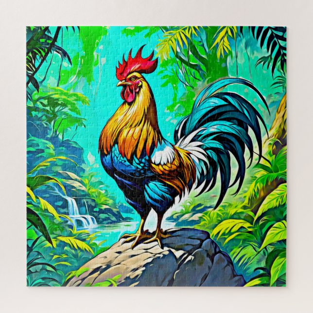 Farbenfrohe Rooster (Vertikal)