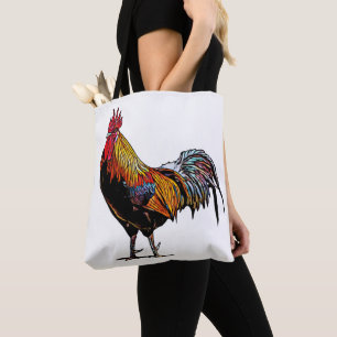 Farbenfrohe Rooster Tasche